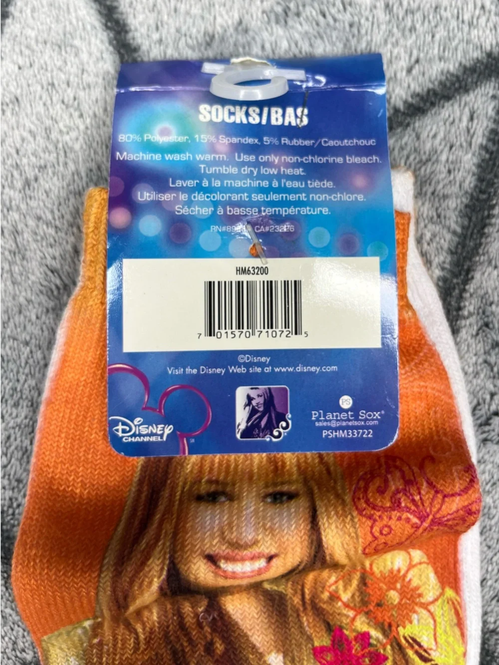 RARE Disney Channel Y2K Hannah Montana Miley Stewart Miley Cyrus Toe Socks NWT